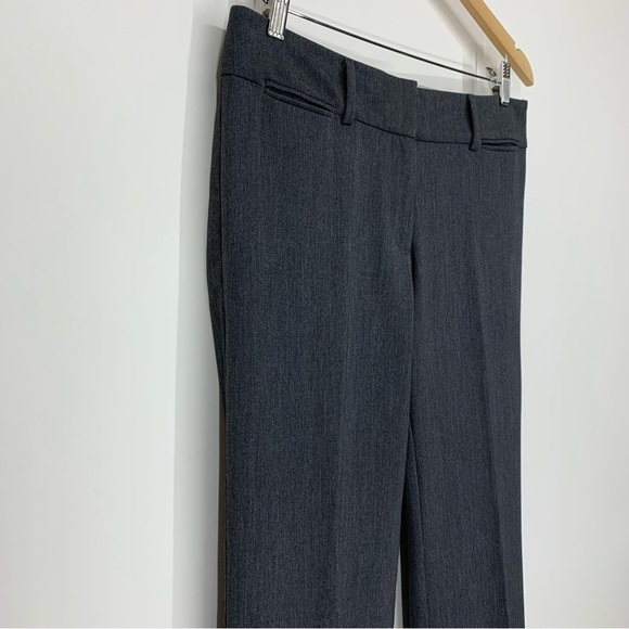 LOFT Outlet Solid Gray Original Dress Trouser Pants Crease Detail Size 6 - Picture 2 of 16
